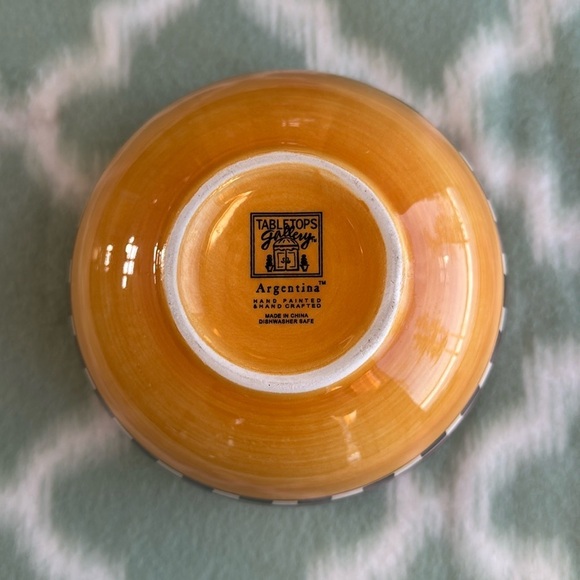 Tabletops Gallery Argentina 6” bowl hand painted handcrafted - Picture 6 of 8